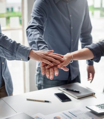 Business team to cooperate in the work in the enterprise.